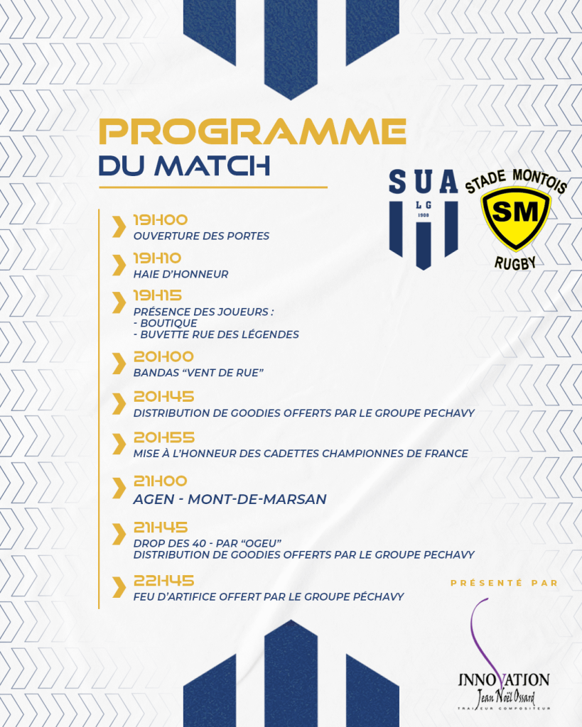 Programme DU MATCH MDM