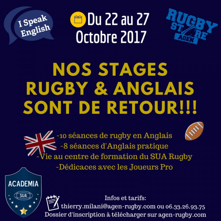Stage rugby Anglais